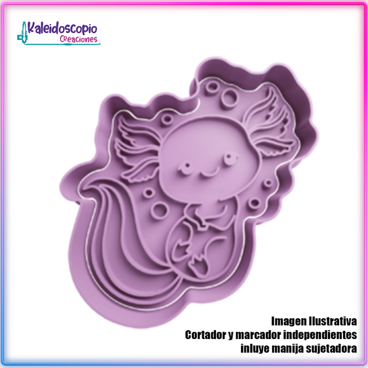 Ajolote cute Cortador para galletas y fondant