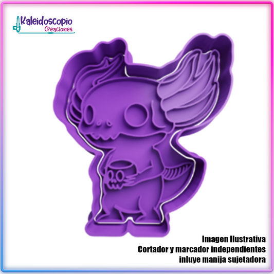 Ajolote día de muertos Cortador para galletas y fondant