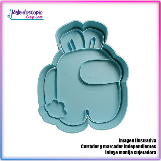 Among Us Conejo de Pascuas 2 - Cortador de Galletas y Fondant