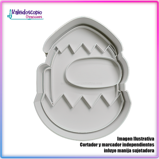 Among Us Saliendo de un Huevo - Cortador de Galletas y Fondant