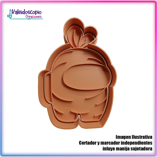 Among Us Zanahoria - Cortador de Galletas y Fondant
