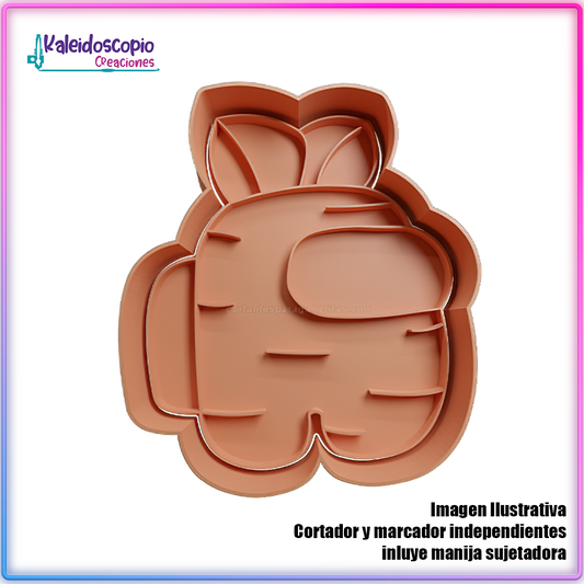 Among Us Zanahoria 2 - Cortador de Galletas y Fondant