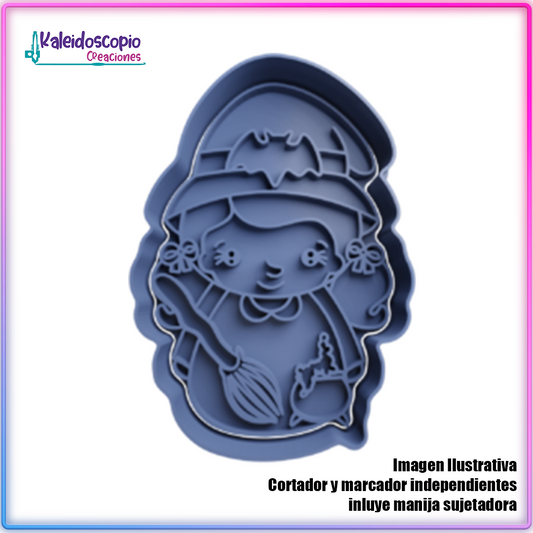 Bruja Hallowen Cortador de Galletas y Fondant