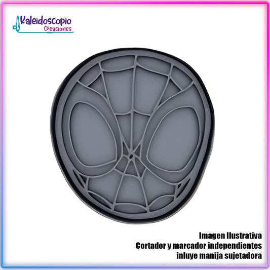 Spiderman Rostro Cortador de Galleta y Fondant