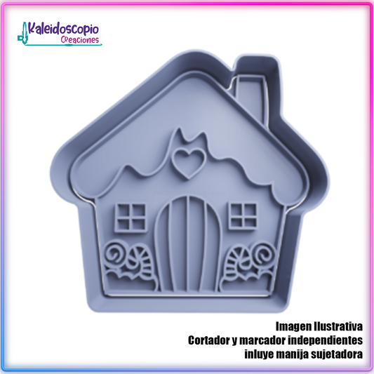 Casita de Dulce Navidad 2 - Cortador de Galletas y Fondant