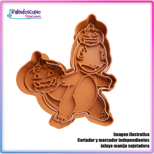 Charmander Calabazas Hallowen Cortador de Galletas y Fondant