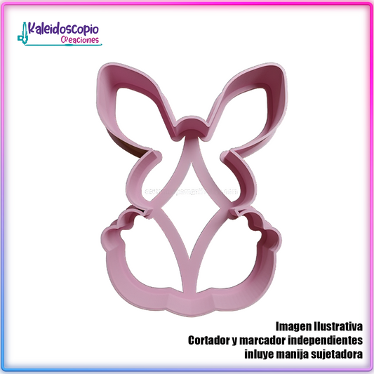 Conejo de Pascua Sentado Silueta - Cortador de Galletas y Fondant