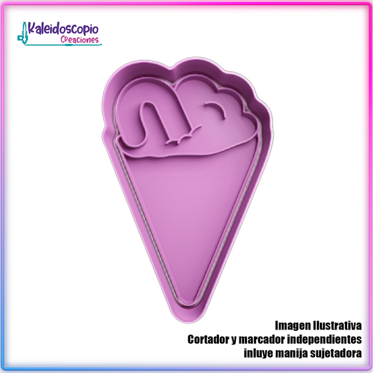 Helado de Navidad Pizza - Cortador de Galletas y Fondant