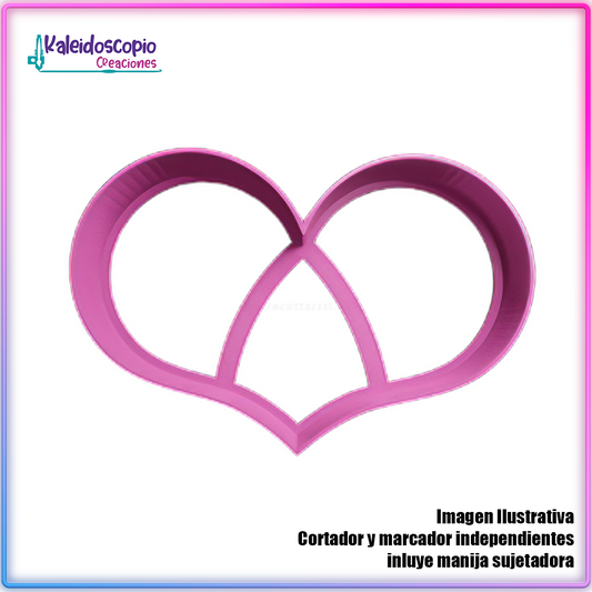 Corazon Rosa Silueta San Valentin - Cortador de Galletas y Fondant