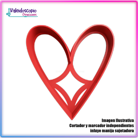 Corazon Rojo Silueta San Valentin - Cortador de Galletas y Fondant