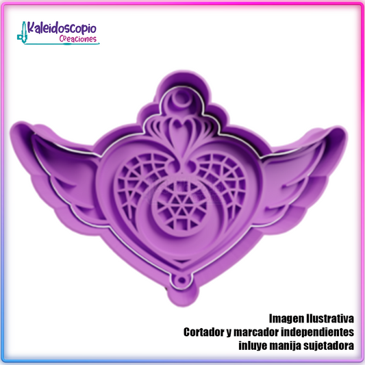 Dije Corazon alado Cortador para galletas y fondant