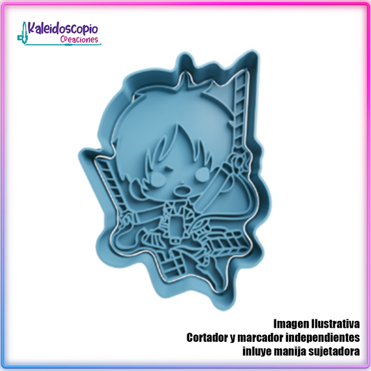 Eren Chibi - Cortador para galletas y fondant
