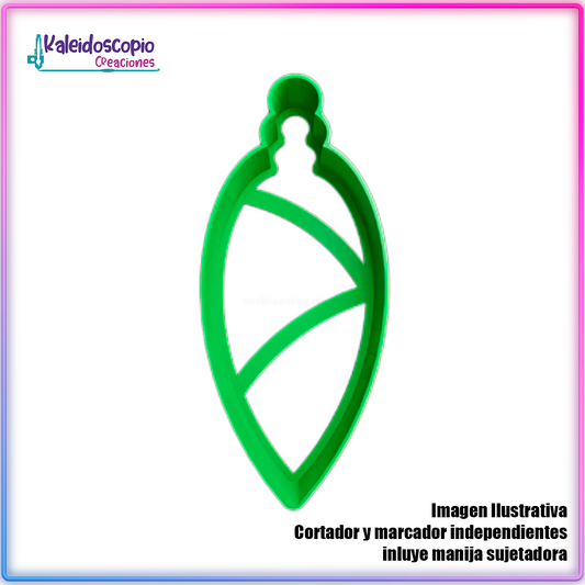 Esfera de Navidad Silueta 2 - Cortador de Galletas y Fondant