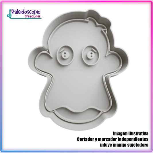 Fantasma Triste Cortador de Galletas y Fondant