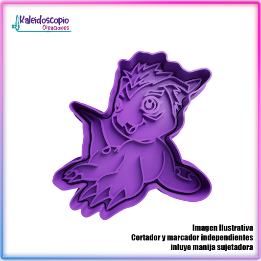 Gomamon digimon - Cortador para galletas y fondant