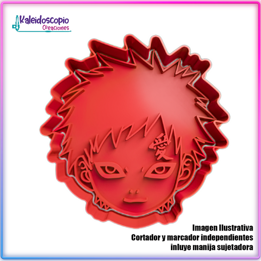 Gaara Rostro - Cortador de Galletas y Fondant