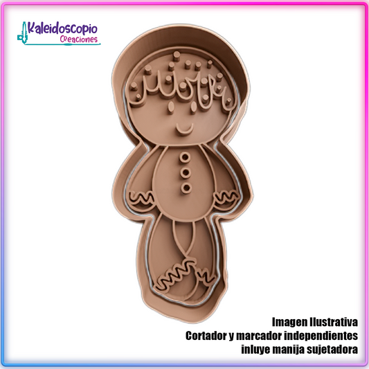 Galleta de Jengibre Cuerpo Completo - Cortador de Galletas y Fondant