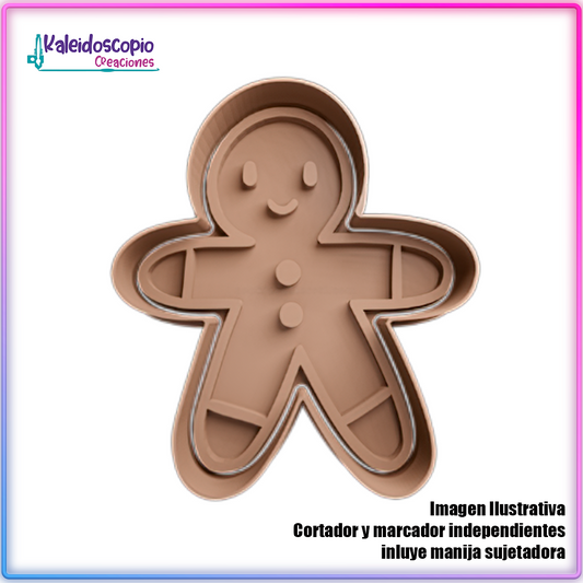 Galleta de Jengibre Simple - Cortador de Galletas y Fondant