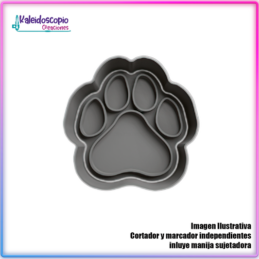 Huella de Gatito - Cortador de Galletas y Fondant