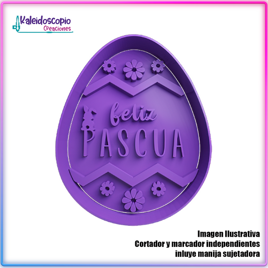 Huevo Feliz Pascua - Cortador de Galletas y Fondant