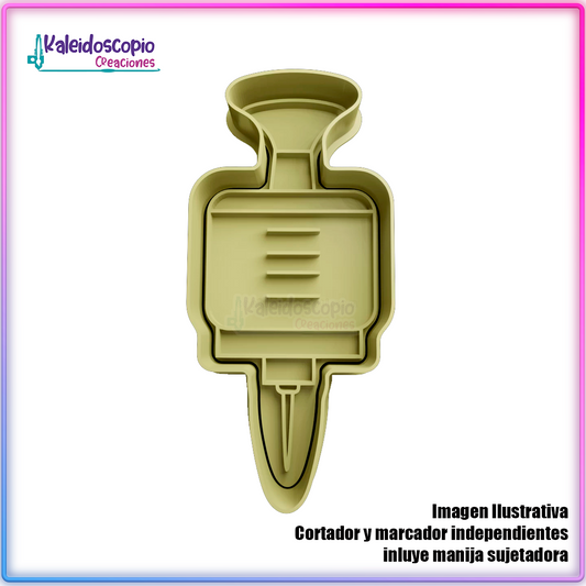 Jeringa - CortaCorazóna galletas y fondant