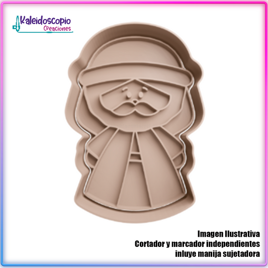 José de Nazaret Chibi Navidad Cortador de Galletas y Fondant