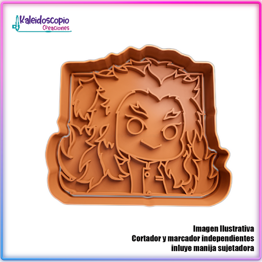 Kyojuro Rengoku Diorama - Cortador de Galletas y Fondant