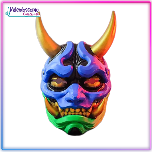 Mascara Oni Chibi Mandibula Movible