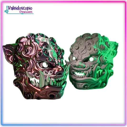 Mascara Foo Lion Mandibula Movible