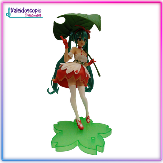 Hatsune Miku con Sombrilla Hoja - Mikus