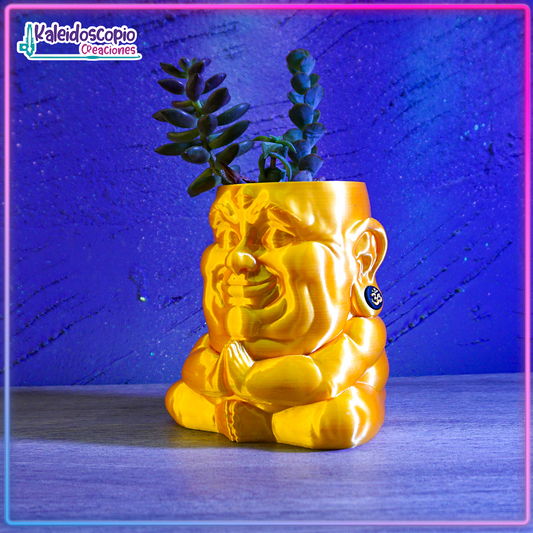 Maceta Buddha dorado