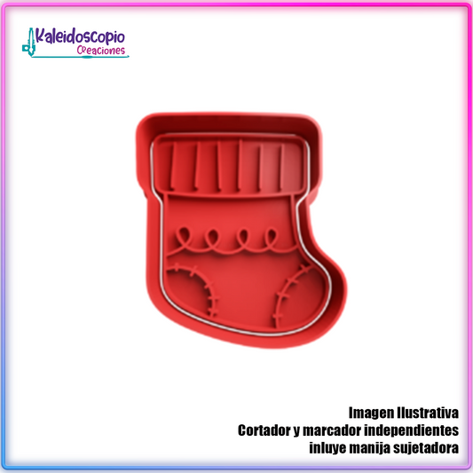 Calcetin de Navidad Cortador de Galletas y Fondant