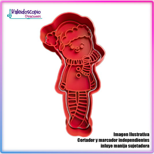 Muñeco de Navidad Cuerpo Completo - Cortador de Galletas y Fondant