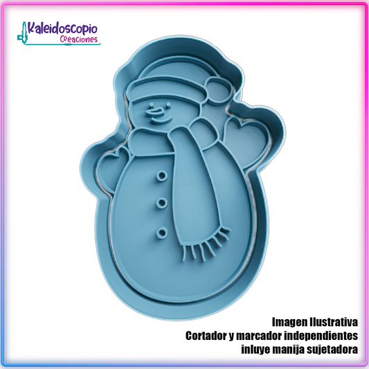 Muñeco de Nieve Cuerpo Completo - Cortador de Galletas y Fondant