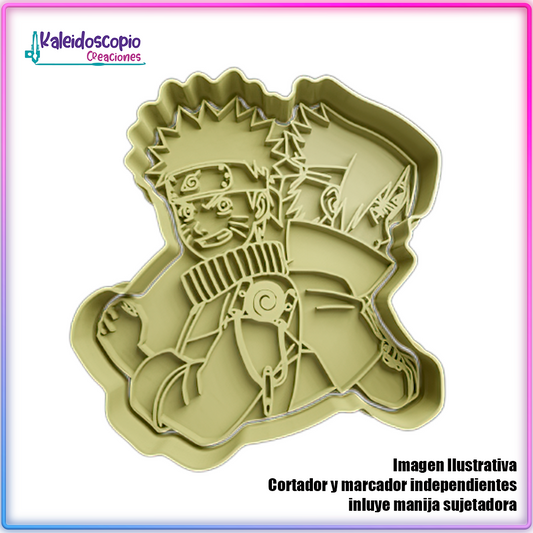 Naruto y Sasuke - Cortador de Galletas y Fondant