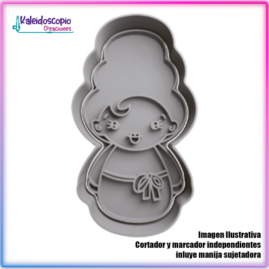 Novia de Frankenstein Hallowen Cortador de Galletas y Fondant