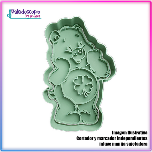 Osito Cariñosito Treboles San Valentin - Cortador de Galletas y Fondant