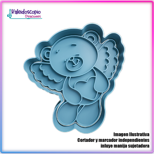 Oso Cupido San Valentin - Cortador de Galletas y Fondant
