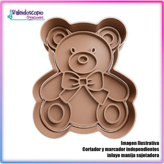 Oso Vestido de Novio San Valentin - Cortador de Galletas y Fondant