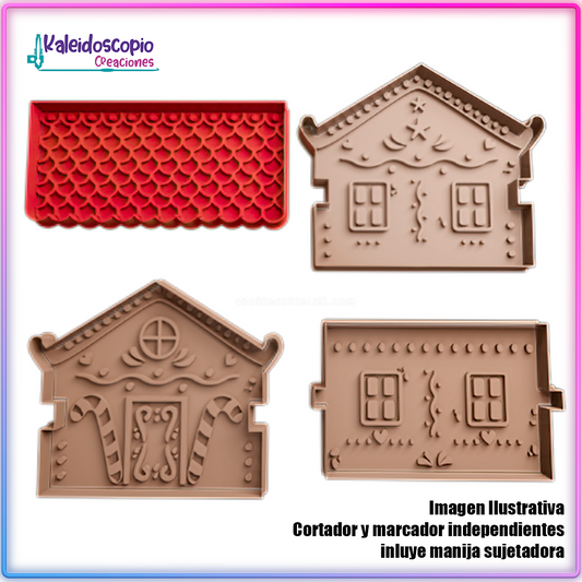 Pack de Casita de Jengibre - Cortador de Galletas y Fondant