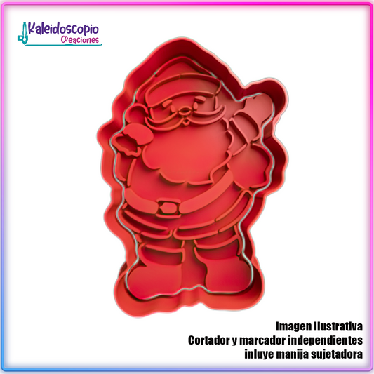 Papa Noel Cuerpo Completo 2 - Cortador de Galletas y Fondant