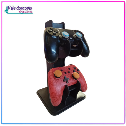 Soporte Doble para Controles Negro