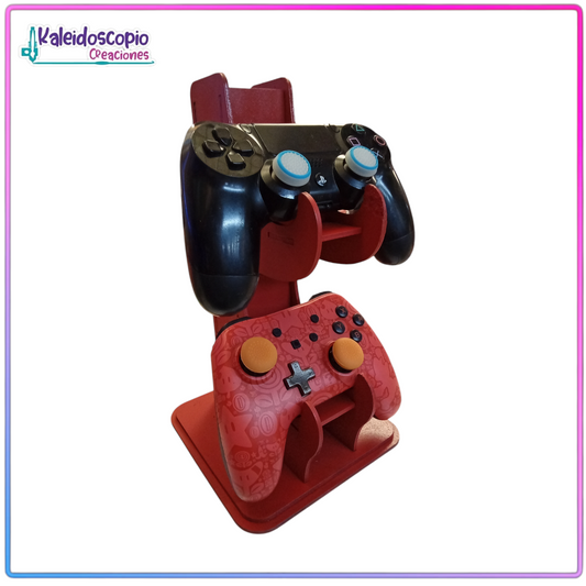 Soporte Doble para Controles Rojo