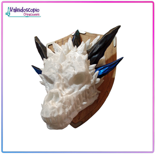 Cabeza de Dragón Helado Fluorescente