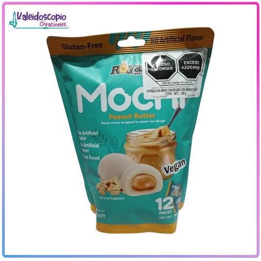 Royal Family Mochi Crema Cacahuate Paquete 12 pzs