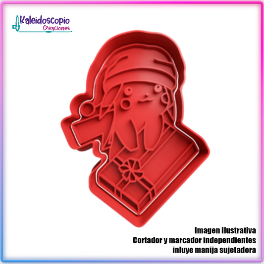 Pikachu Regalo de Navidad Cortador de Galletas y Fondant