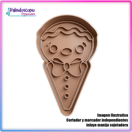 Pizza de Jengibre Elegante - Cortador de Galletas y Fondant