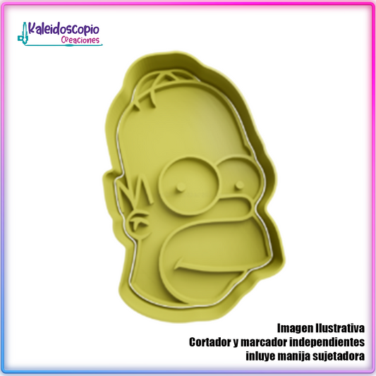 Homero rostro - Cortador para galletas y fondant
