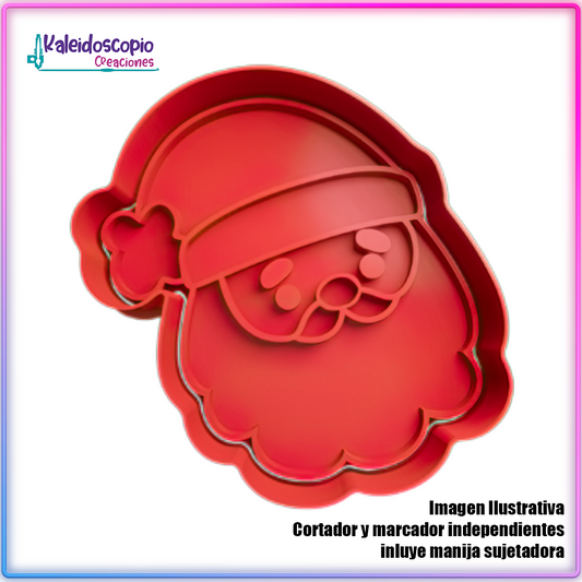 Santa Claus Rostro- Cortador de Galletas y Fondant