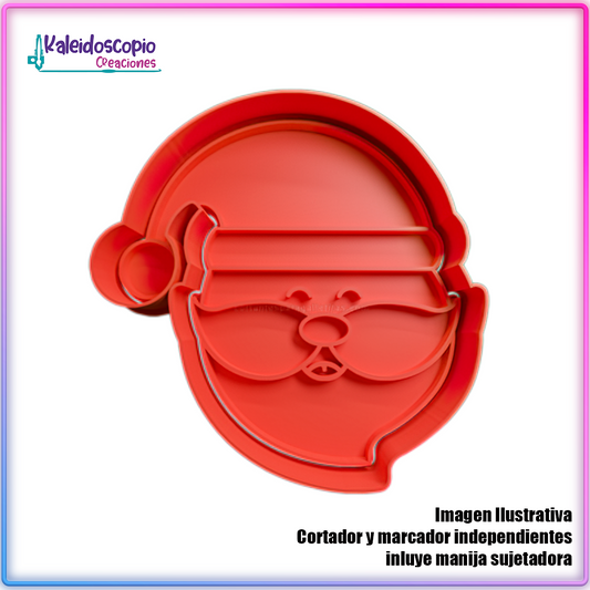 Santa Claus Rostro 3 - Cortador de Galletas y Fondant